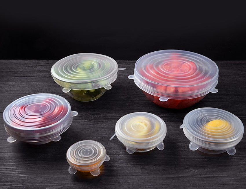 6-piece Reusable Silicone Custom Stretch Food Cover