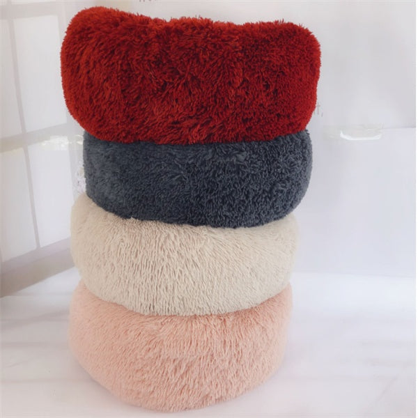 Round Long Hairy Autumn And Winter Nest Pad Cat Mattress