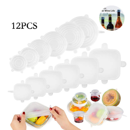 6-piece Reusable Silicone Custom Stretch Food Cover