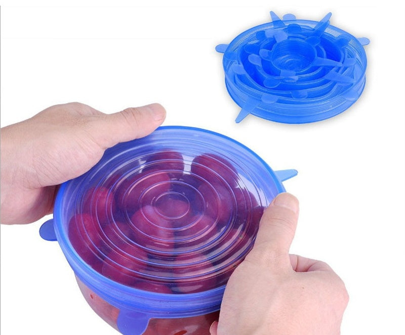 6-piece Reusable Silicone Custom Stretch Food Cover