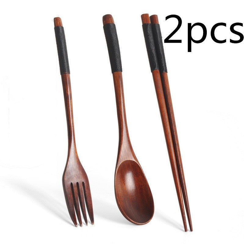 Long Handle Couple Spoon Chopsticks Portable Tableware